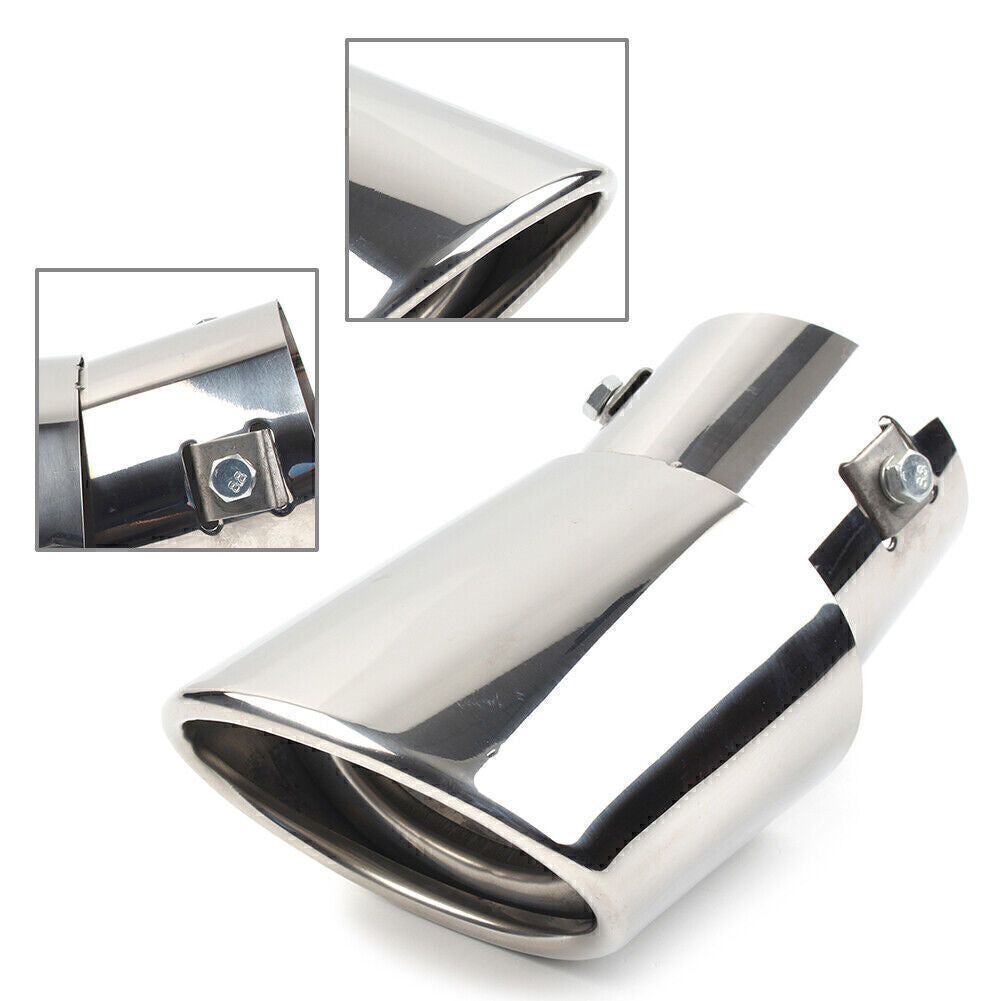 ya 4 6.17.2 Auto Stainless Steel Chrome Rear Pipe Tail Muffler Tip Round Accessories