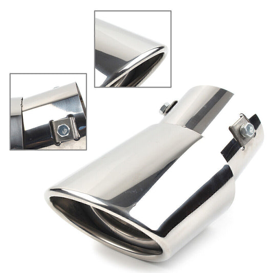 ya 4 6.17.2 Auto Stainless Steel Chrome Rear Pipe Tail Muffler Tip Round Accessories