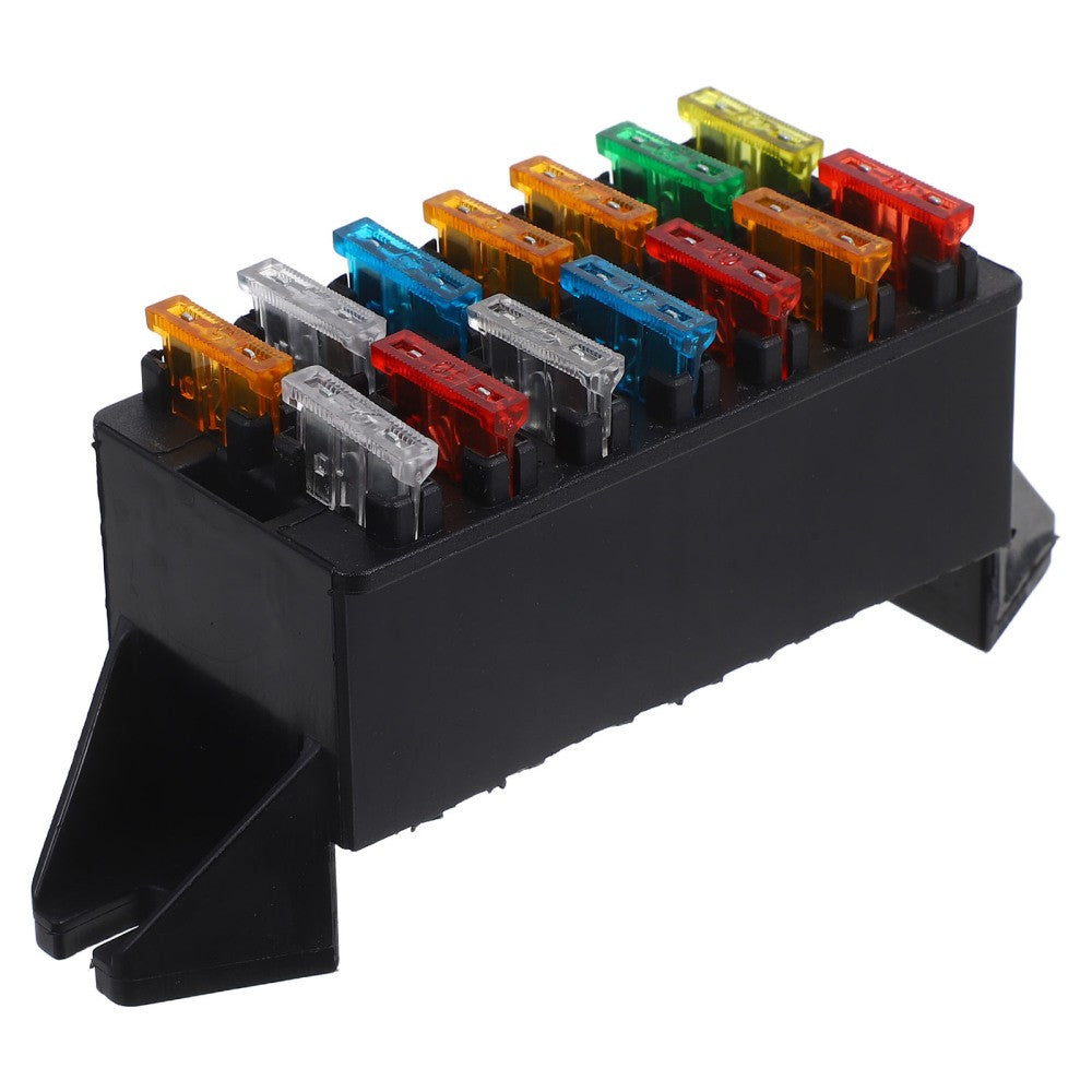 ya 5 8.7 1PC Car Fuse Wire Box Double Row Fuse Box Refitting Fuse Base Auto Accessories