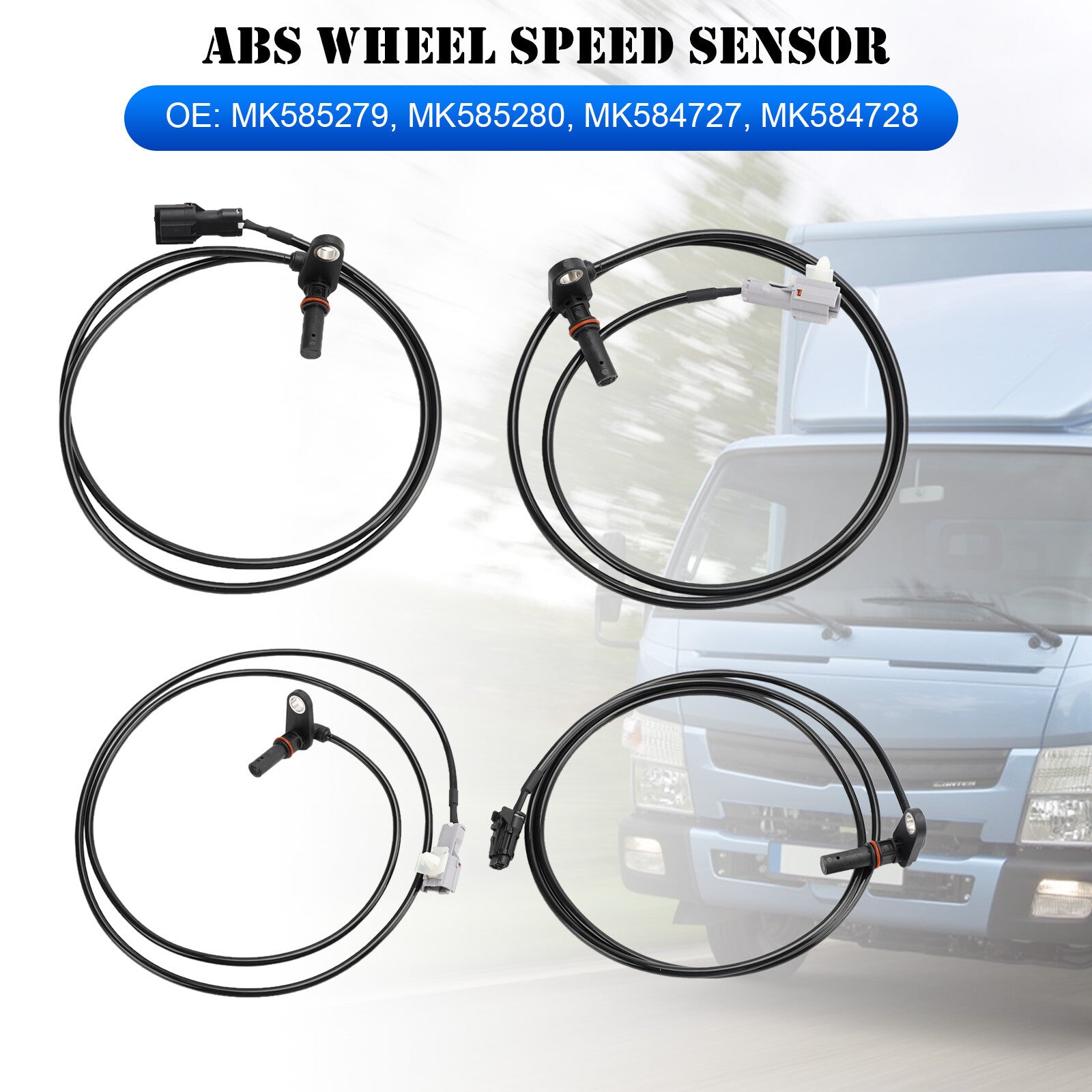 ya 1 8.5.1 4X Front Rear Left Right ABS Wheel Speed Sensor For Fuso Canter 3.0