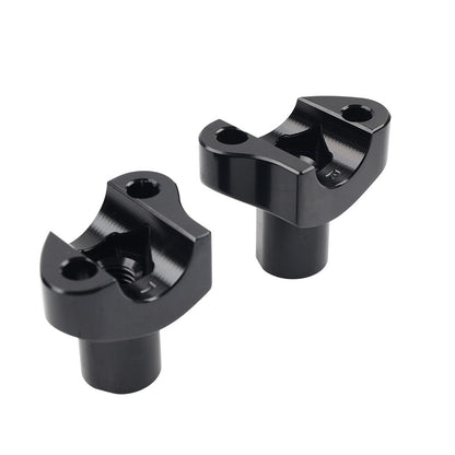 ya 5 8.7 2 Straight Handlebar Risers Black for Harley 1 Bar Dyna Sportster Softail
