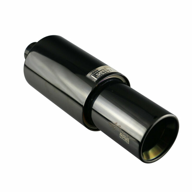 ya 1 7.4 2'' ID Straight Flow Racing Muffler Outlet 4inch Body 5'' 500mm Black