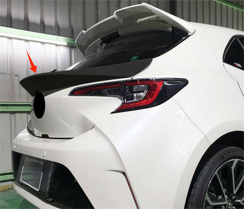 ya 2 6.26.2 Glossy Black Rear Mid Spoiler Wing For 2019-2023 for Toyota for Corolla Hatchback 4DR