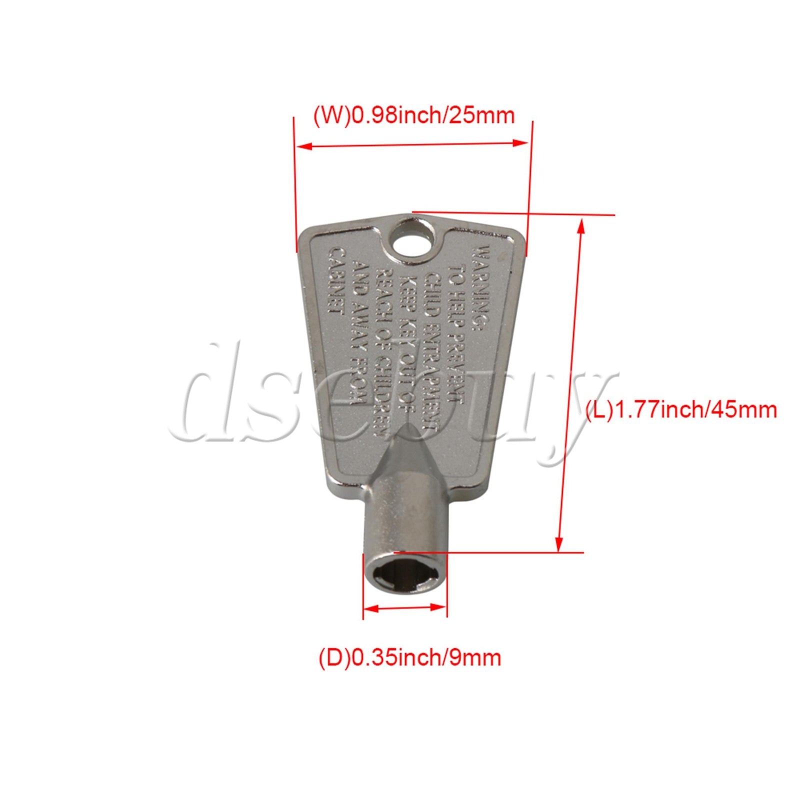 ya 26 eezer Door Key Metal Silver 216702900 Replacement for Length 45mm