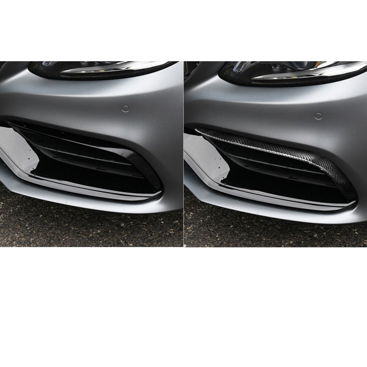 ya 10 10.28 for Benz W205 S205 C63S AMG Carbon Fiber Front Bumper Spoiler Air Intake Co