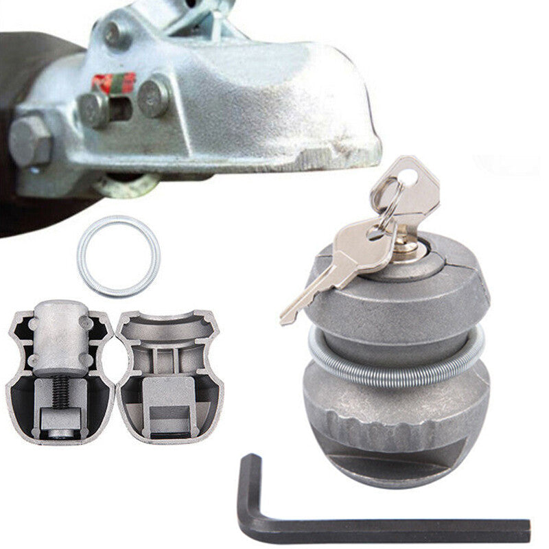 ya 2 6.26.2 Universal Hitchlock Insertable Trailer Hitch Coupling Lock Tow Ball Caravan Lock