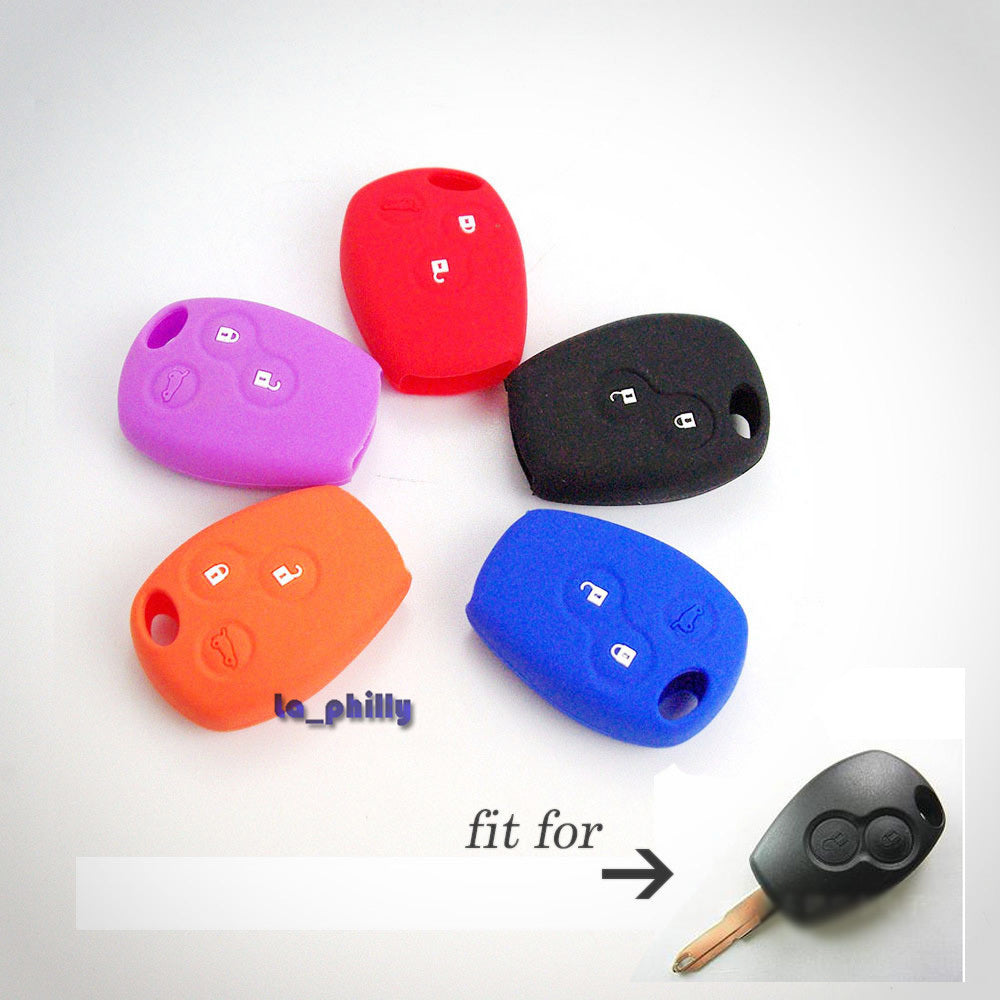 ya 5 8.7 Silicone Key Cover Shell 2 Buttons for RENAULT for Clio Kangoo for DACIA Logan Sandero