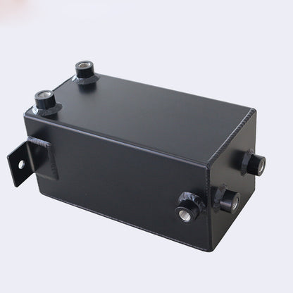 ya 5 8.7 4L Oil Catch Can Fuel Surge Tank 6AN Port Sturdy Lightweight Aluminum Silver