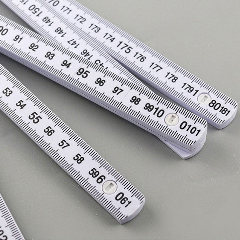ya 14 2Pcs 2 Meter Foldable Ruler Measuring Plastic Metric Scale for Home