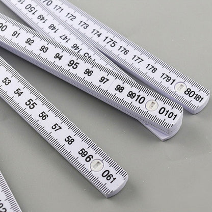 ya 14 2Pcs 2 Meter Foldable Ruler Measuring Plastic Metric Scale for Home