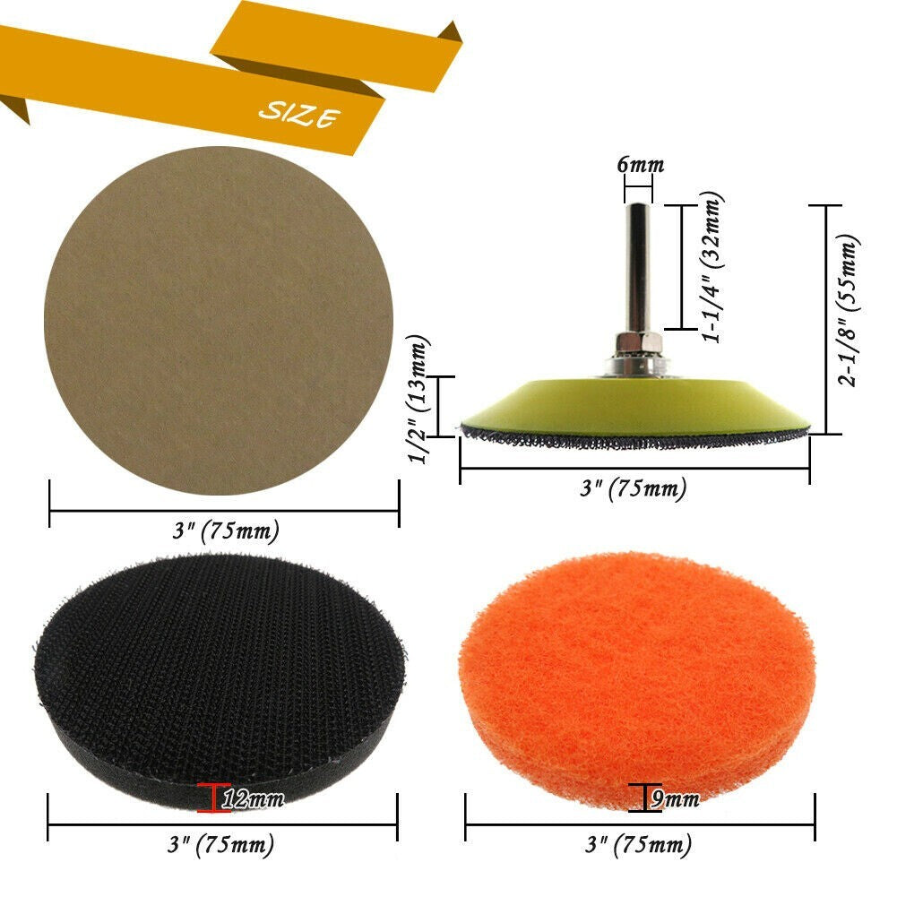 ya 5 8.7 21PCS/SET Car Headlight Polishing Scouring Pad Auto Restoration Kits High Qualit