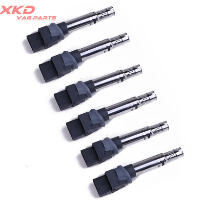 ya 5 8.7 6Pcs Ignition Coils Set for Audi A3 TT for VW for Golf R32 Touareg Eos T5 3.2L