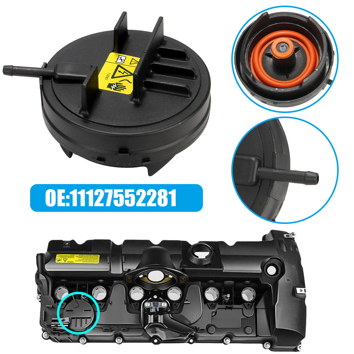 ya 11 6.5 for BMW E82 E90 E70 Z4 X3 X5 128i 328i 528i Engine Valve Cover Cap 11127552281
