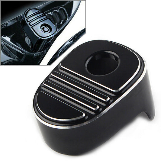 ya 4 6.22 Black Tri-Line Ignition Switch Cover #6985 Fit for Harley Touring Bagger FLH 14-2022