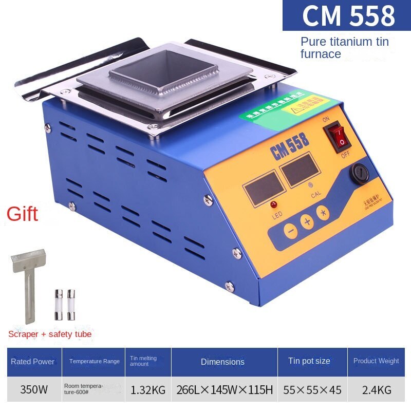 CM-558 Digital Square Tin Stove 300w Melt Tin Solder Stove Lead-free Solder Pot
