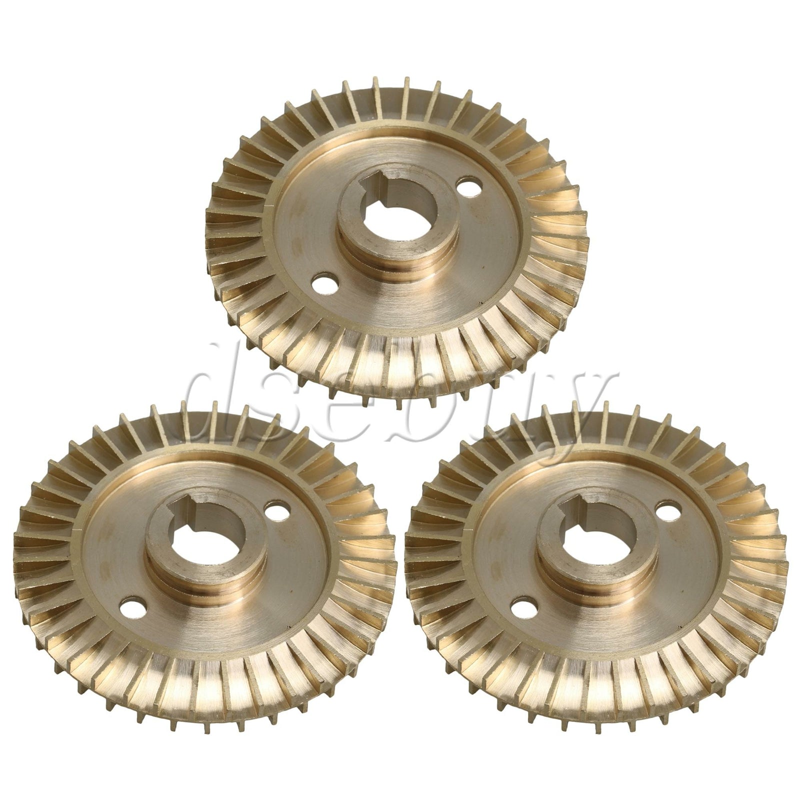 ya 25 3 Pieces Water Pump Brass Double Side Keyway Impeller 60mm OD 12mm ID