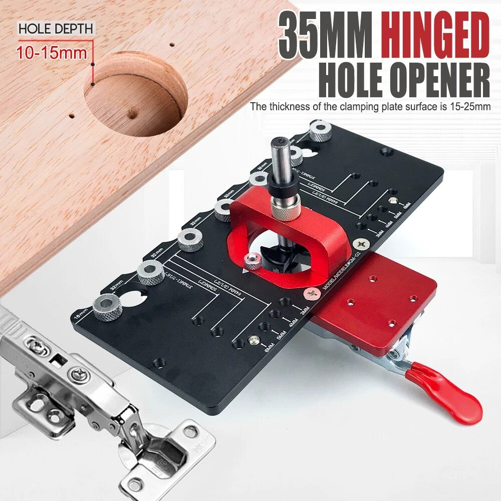ya 26 35 mm Concealed Hinge with Clamp Aluminum Drill Guide 3-6 mm Hinge Offset