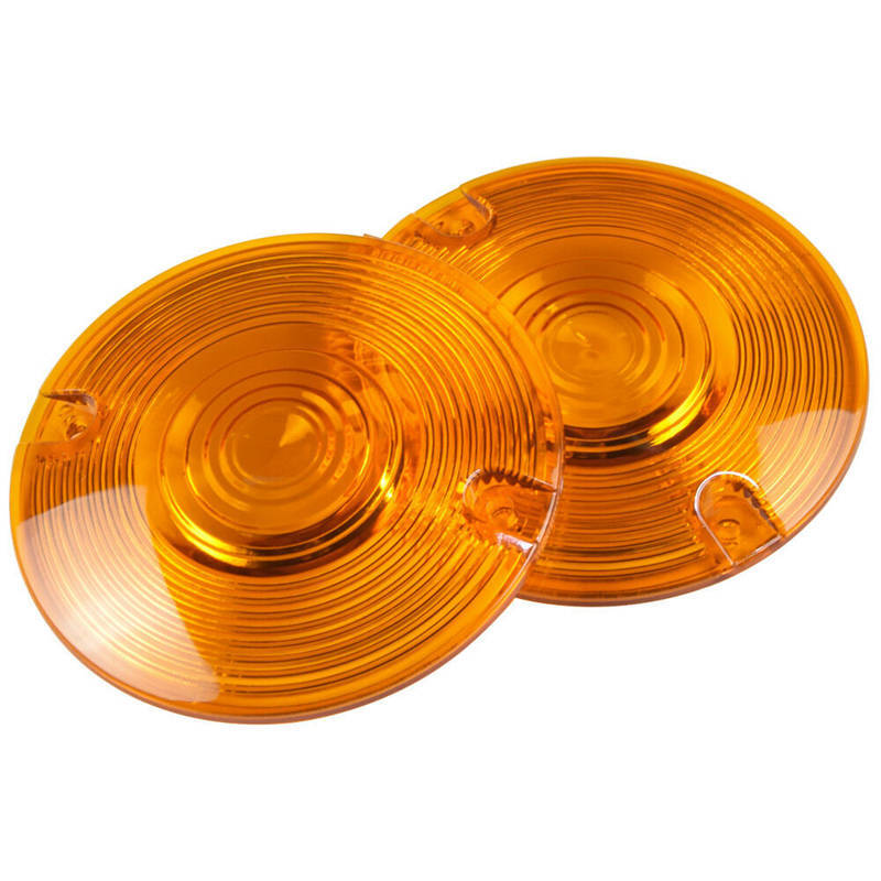 ya 5 8.7 2X Turn Signal Light Flat Lens Cover Yellow Fit for Harley Touring Electra Glide