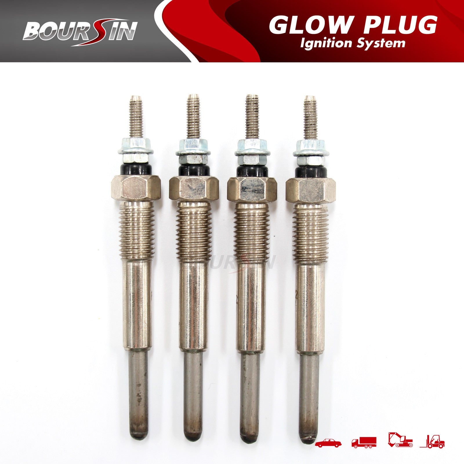 ya 1 7.4 4x Glow Plug for ISUZU C240 C190 C201 C221 4BA1 D500 4FA1 Diesel engine 12V