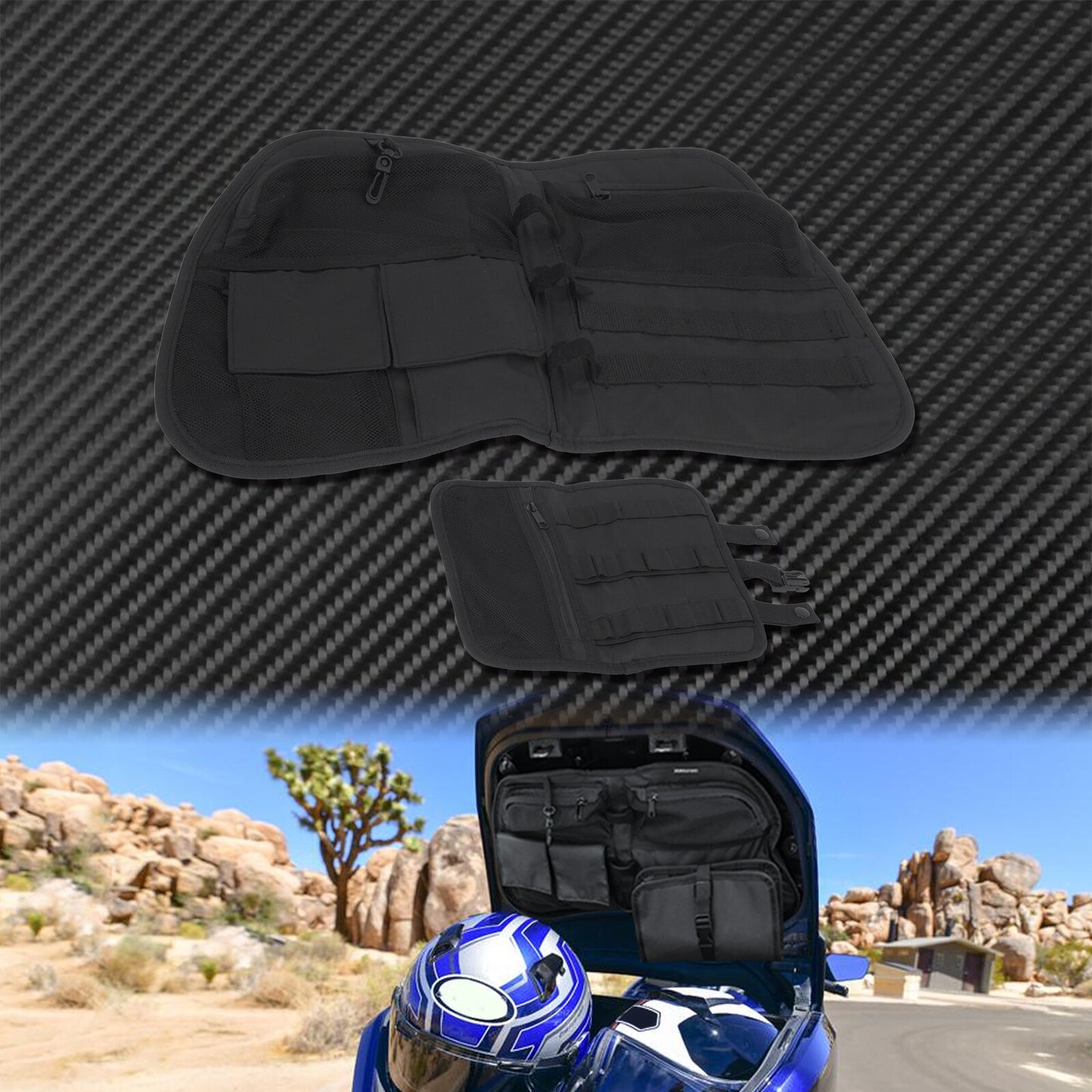 ya 12 5.21 2pcs Saddlebag Trunk Lid Organizer Bag Fit For Goldwing GL1800 Tour 2018-2020