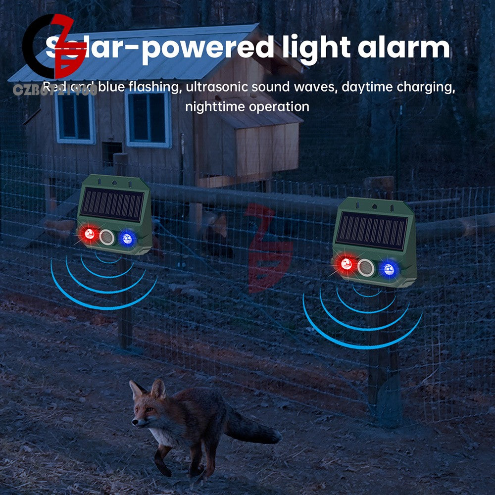 ya 14 2PCS Solar Ultrasonic Animal Repellent Repeller Dog Skunk Deer Raccoon Garden