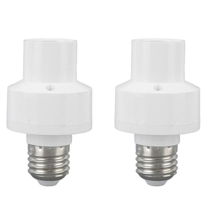 ya 14 ? White 2PCS Smart Light Bulb Socket Wireless Control Lamp Holder Voice