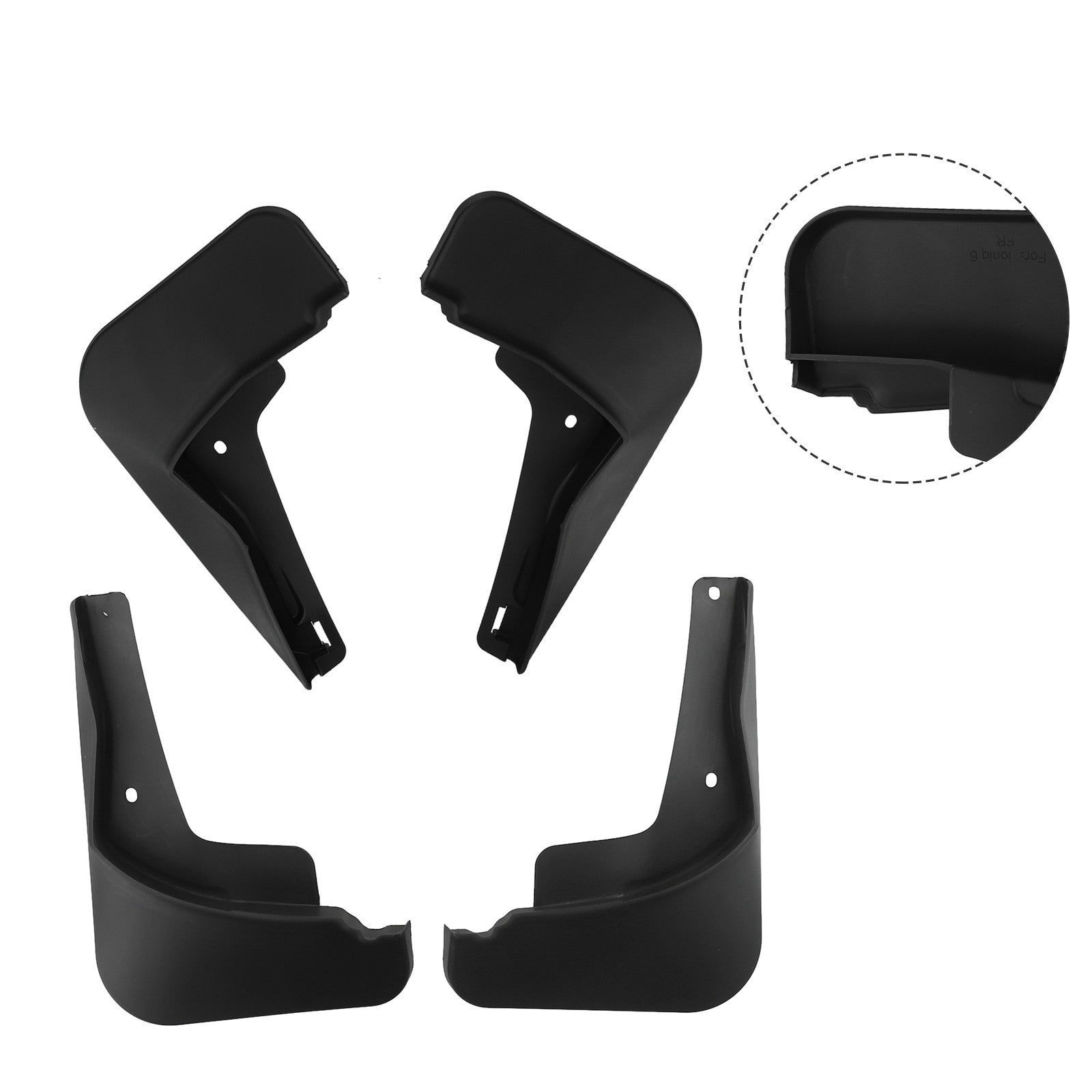 ya 7 6.10.2 Reliable for PROTECTION Mud Flaps for for Hyundai Ioniq 6 2022+ (Black Set Of 4)