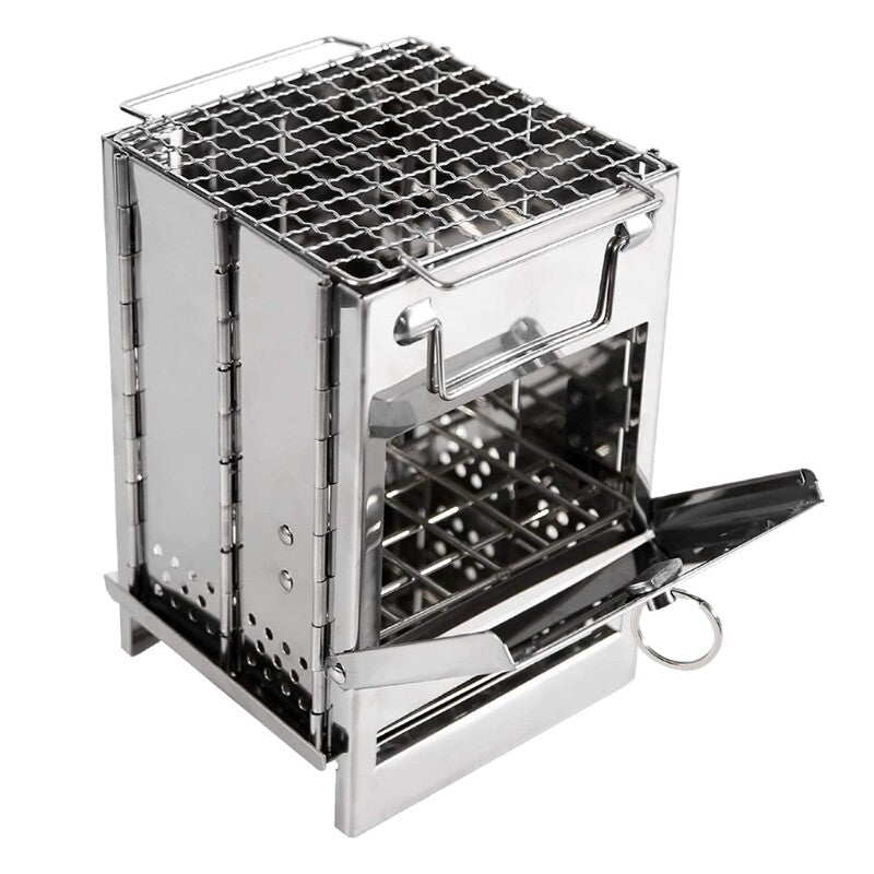 ya 25 Portable Folding Stainless Split Stove Lightweight for BBQ