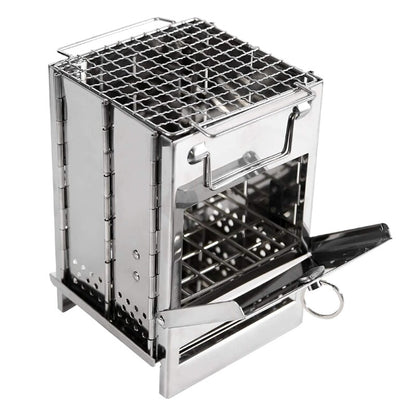 ya 25 Portable Folding Stainless Split Stove Lightweight for BBQ