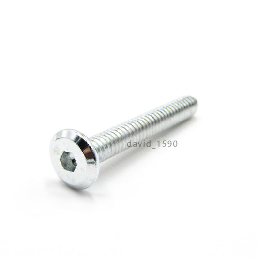 1/4  - 20 Furniture Connector Bolts Hex FLAT HEAD Allen Screws Zinc Plated Steel