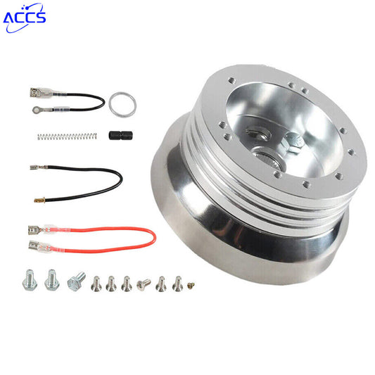 ya 8 5.27 5&6 Hole Steering Wheel Polished Hub Adapter For Flaming for Chevy River GM Ididit