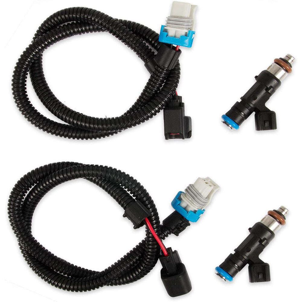 ya 5 8.7 2pcs Fuel Injectors w/ Harness For 11-14 for Polaris Ranger XP 800 Ranger 800