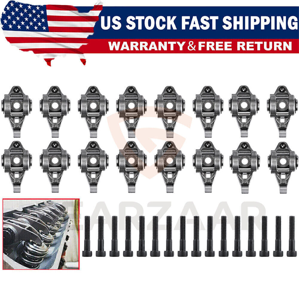 ya 2 6.29 LS1 Rocker Arms w/ Upgraded Trunion Kit Installed For 4.8L 5.3 5.7 6.0 LS2 LS6