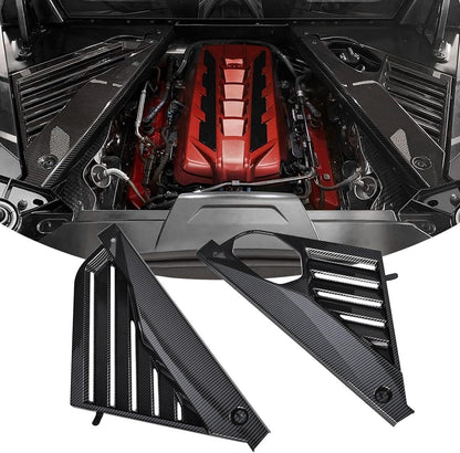 ya 10 10.28 Carbon Fiber Engine Bay Panel Cover For 2020-2024 for Corvette C8 GM Style 
