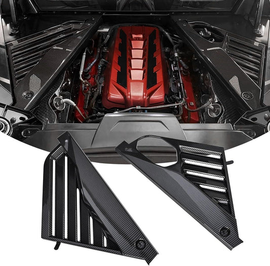 ya 10 10.28 Carbon Fiber Engine Bay Panel Cover For 2020-2024 for Corvette C8 GM Style 