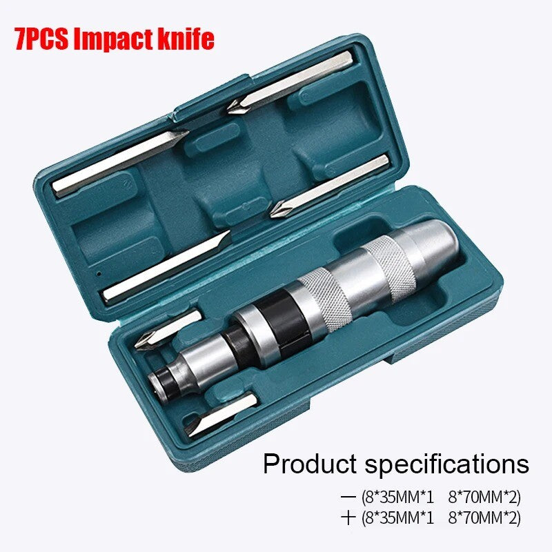 ya 26 7PCS Impact Screwdriver Set Portable Heavy Duty Shock Screw Chisel Bits Tools