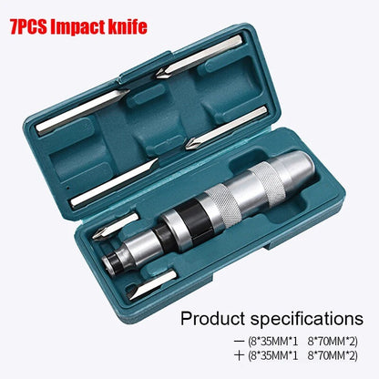 ya 26 7PCS Impact Screwdriver Set Portable Heavy Duty Shock Screw Chisel Bits Tools