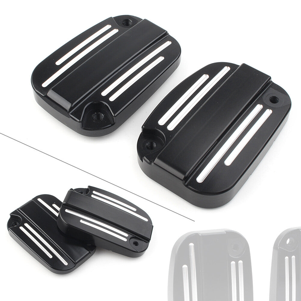 ya 4 6.17.2 Left Right Brake Master Cylinder Cover Cap For CVO Street Glide FLHXSE2 2011