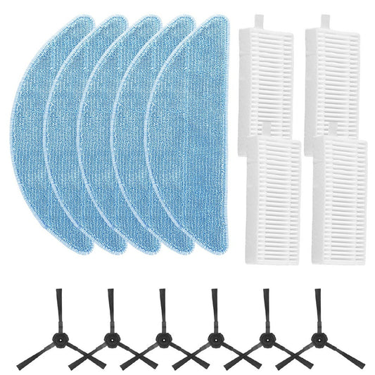 ya 25 For ILIFE A12 Pro Vacuum Side Brush Filter Replacement Parts Set