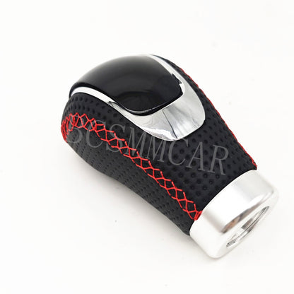ya 1 8.25.2 shuiyin Leather Car Manual Automatic Gear Stick Shift Knob Shifter Lever Head 5/6 Speed
