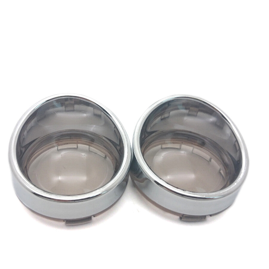 ya 1 7.2 Chrome Turn Signal Light Indicator Smoke Visor Lens for Harley Sportster 2000-UP