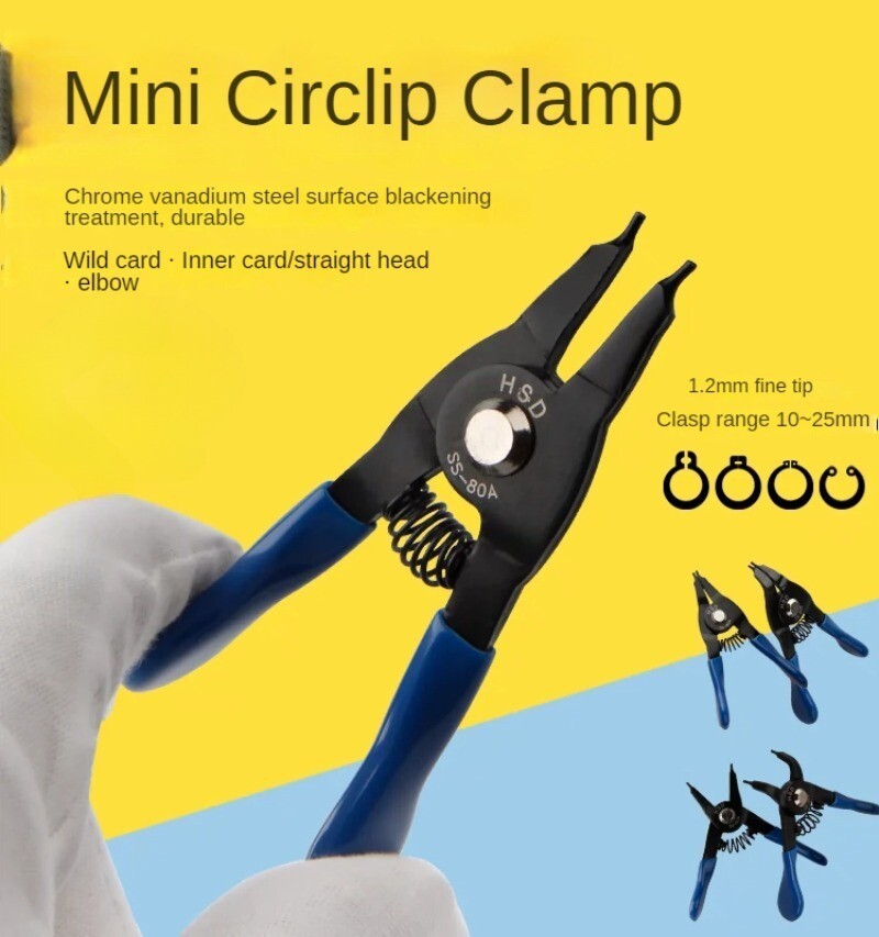 ya 25  Spring Pliers Inner and Outer Gear Ring Plier Straight Head S p Ring Plier