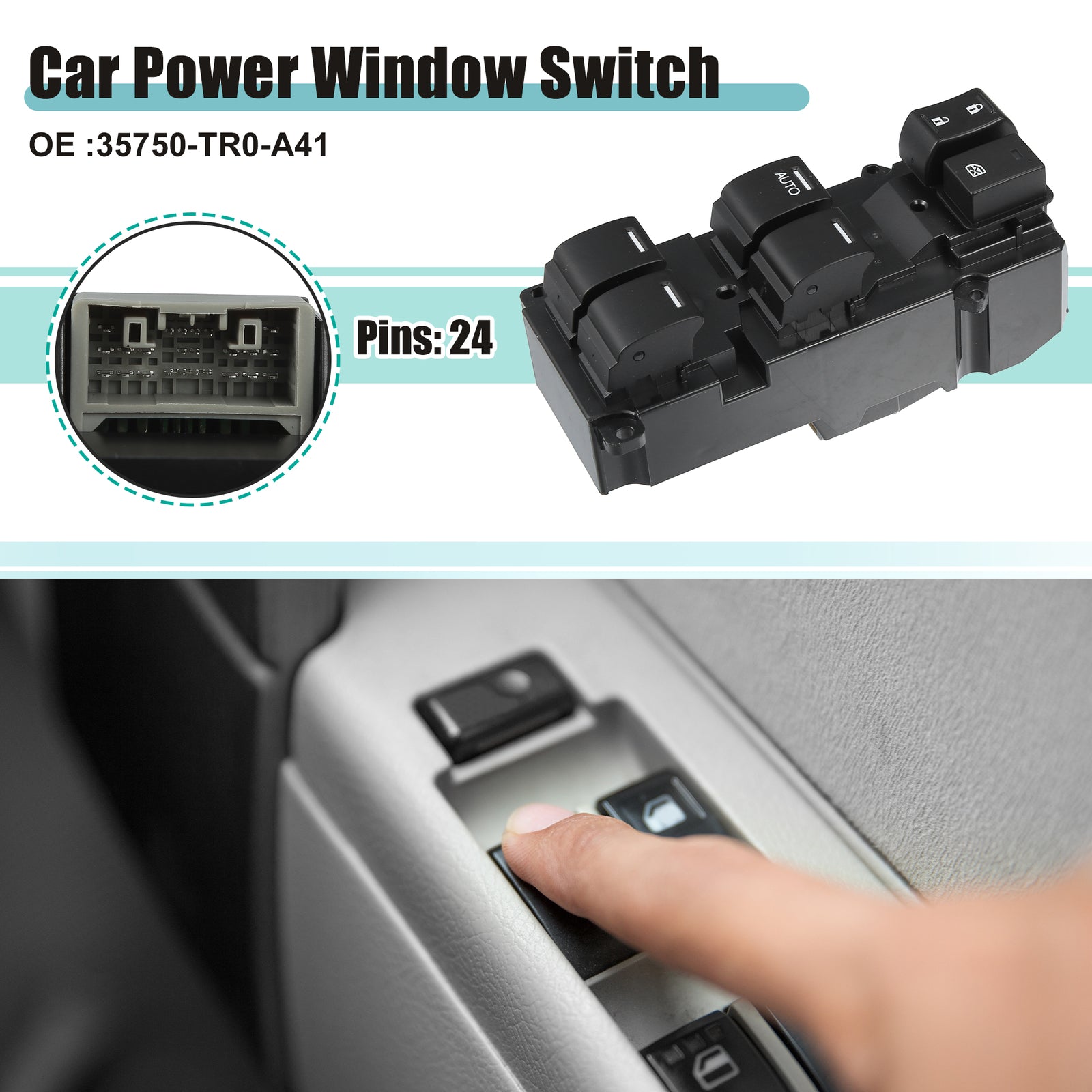 ya 1 8.5.2 Left Driver Side Power Window Switch for Honda Accord 2014-2015 35750-TR0-A41