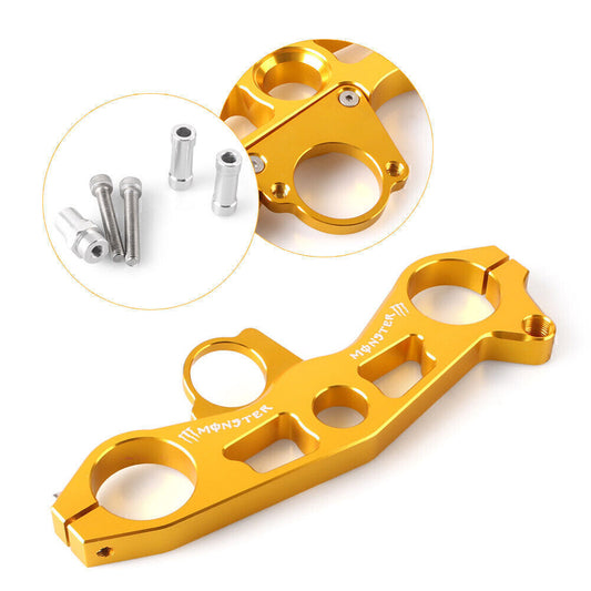 ya 1 7.8 Triple Tree Front End Upper Top Clamp Fit for Kawasaki ZX6R 2009-2012 Gold