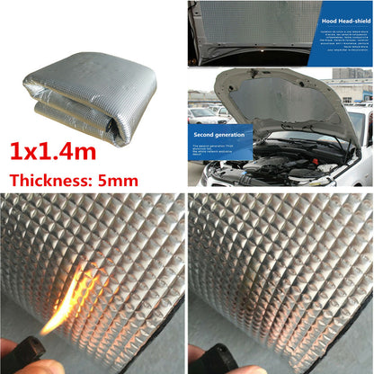 ya 5 8.7 Sound Deadener Heat Shield Insulation Mat Car Firewall Hood Engine Bay 1x1.4m
