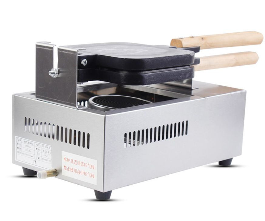 ya 25 Commercial Non-stick LPG Gas Lolly Waffle Maker Baking Machine 4pcs/time