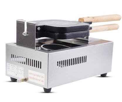 ya 25 Commercial Non-stick LPG Gas Lolly Waffle Maker Baking Machine 4pcs/time