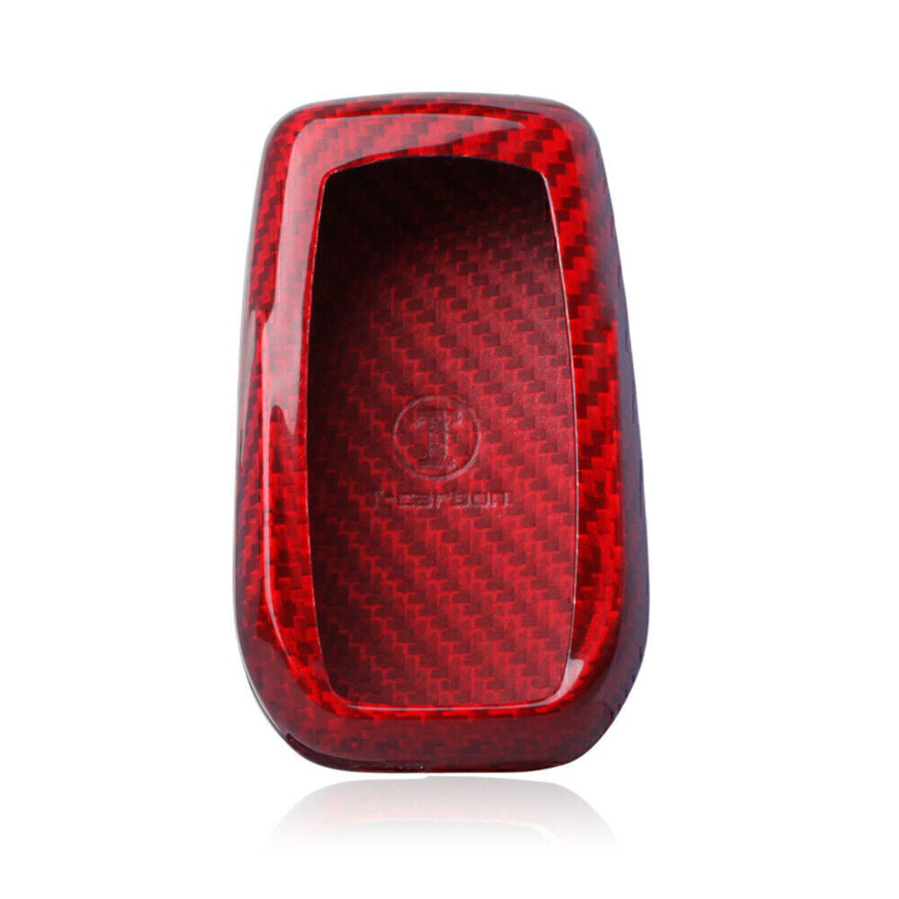 ya 5 8.7 Red Carbon Fiber Style Remote Key Cover Case Fit for Toyota for Corolla for Camry Crown