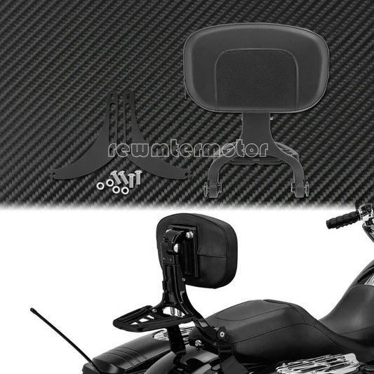 ya 3 6.25.3 Multi-Purpose Black Driver & Passenger Backrest Fit for Harley Steet Bob 18-20
