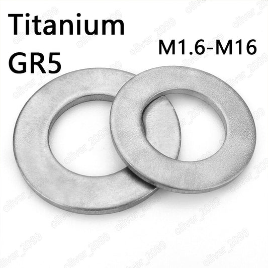 Titanium GR5 Metric Flat Washer M1.6 M2 M2.5 M3 M4 M5 M6 M8 M10 M12 M14 M16